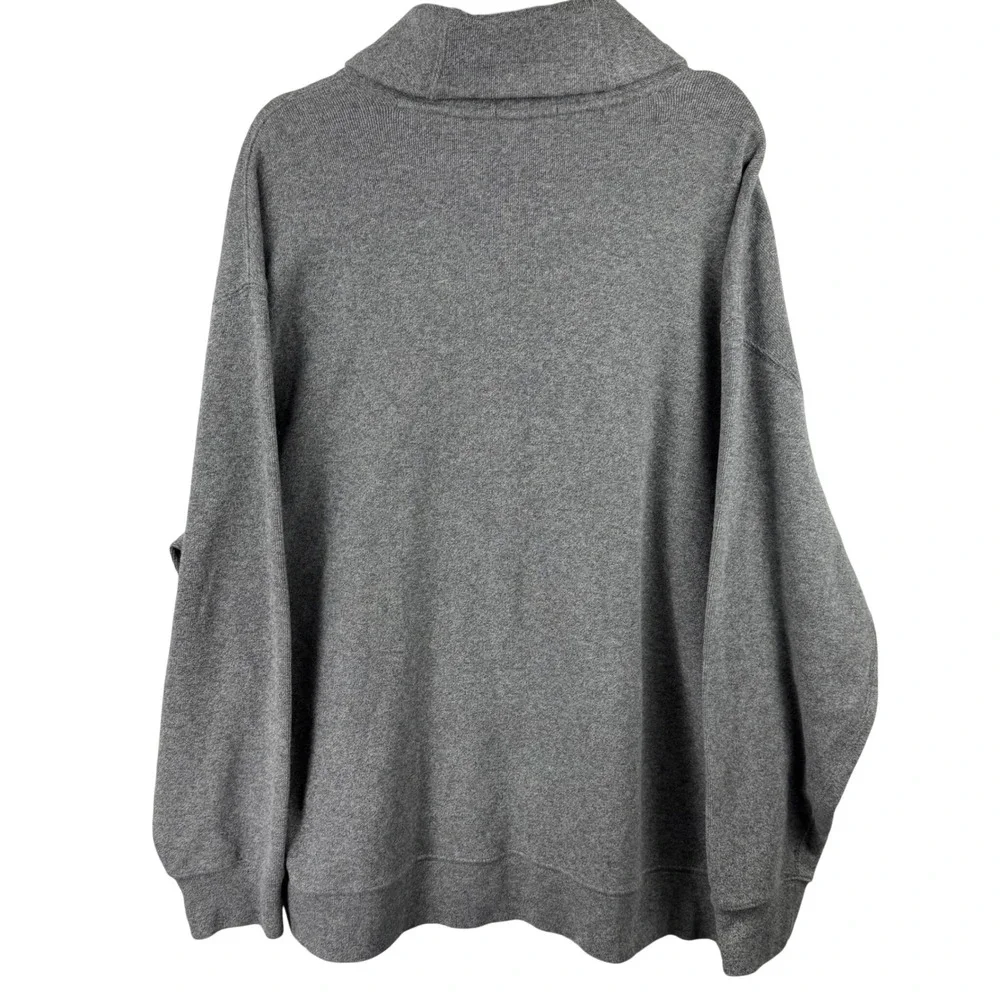 Polo Ralph Lauren Shawl Collar Pullover Mens 2XB Grey Cotton Preppy Old Money